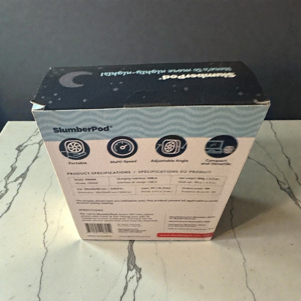 SlumberPod Portable Fan For SlumberPod Baby Multi Speed Adjustable Angle USB - Picture 2 of 3